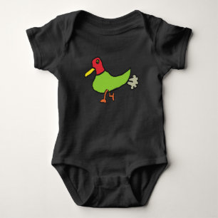 Funny Farting Duck Baby Bodysuit