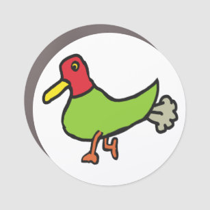 Funny Farting Duck Car Magnet