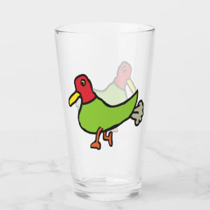 Funny Farting Duck Glass