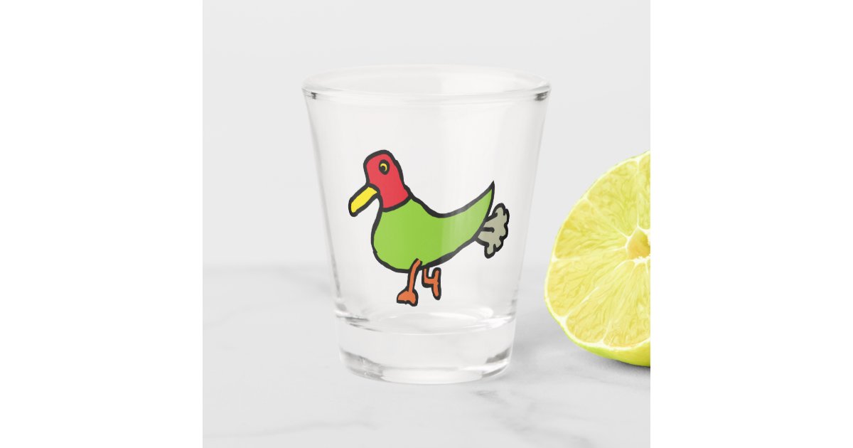 Funny Farting Duck Shot Glass Zazzle