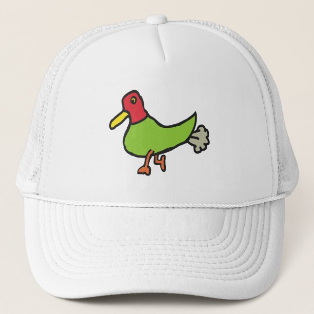 Funny Farting Duck Trucker Hat (Front)
