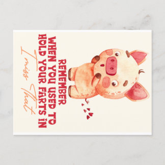 Funny Farting Postcard