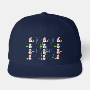 Funny Farting Snowman Christmas Humor Baseball cap