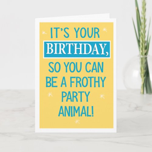 Funny Farty Sloth Birthday Card