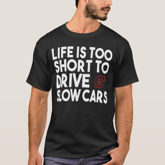 Funny Fast Car Manual Transmission Three Pedals Ca T-Shirt (Front)