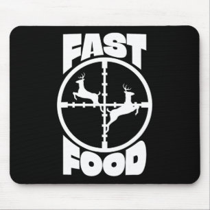 Funny Fast Food Deer Hunting Gift For Hunter Men B Mouse Pad