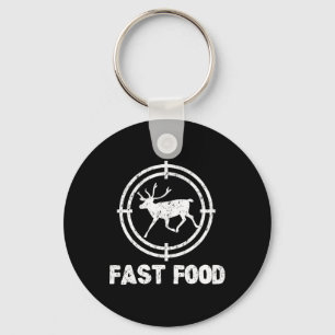 Funny Fast Food Deer Hunting Hunter Gift Keychain