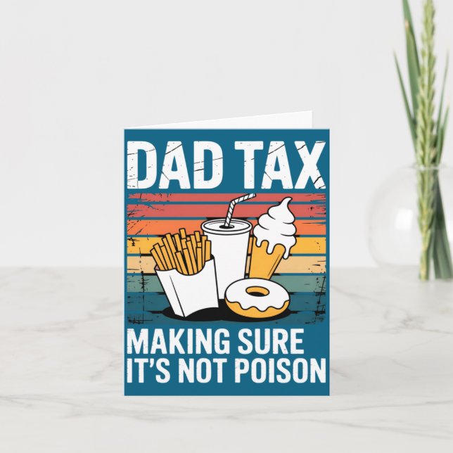Funny Fast Food Ison Tester Gift Retro Dad Tax  Card (Front)