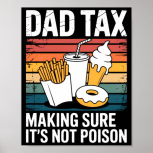 Funny Fast Food Ison Tester Gift Retro Dad Tax  Poster