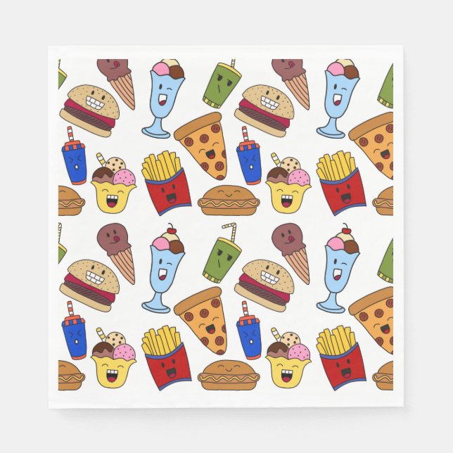 Funny Fast Food Paper Nspkins Napkins (Front)