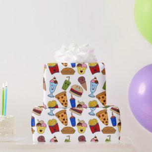 Funny Fast Food Wrapping Paper