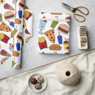 Funny Fast Food Wrapping Paper