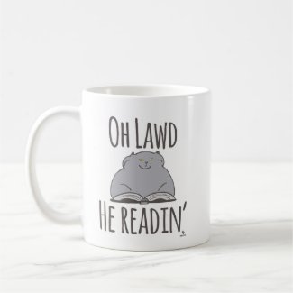  Funny Fat Cat He Reading Kitty Fun Motto