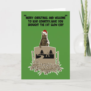 Funny fat joke Christmas Holiday Card