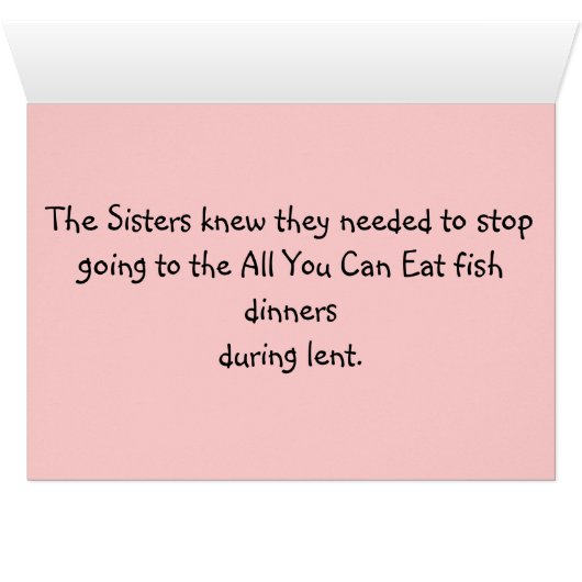 Funny "Fat Nuns" Gifts for any occasion (Inside Horizontal (Bottom))