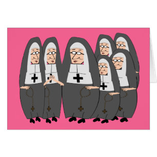Funny "Fat Nuns" Gifts for any occasion Cards