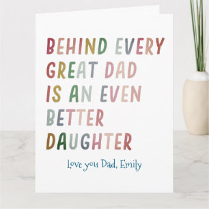 Funny Father and Daughter Greeting Card