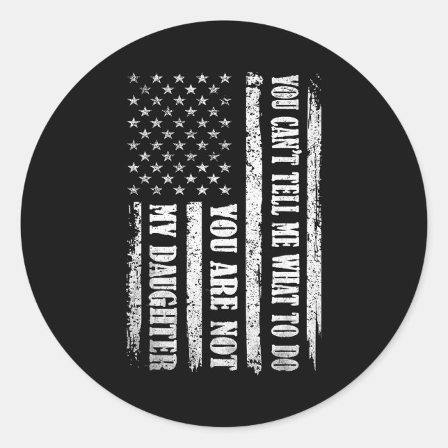 Funny Father Day Design For Daddy Papa Men From Da Classic Round Sticker (Front)