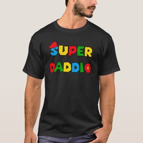 funny father day Quote Super Daddio cool father da T_Shirt