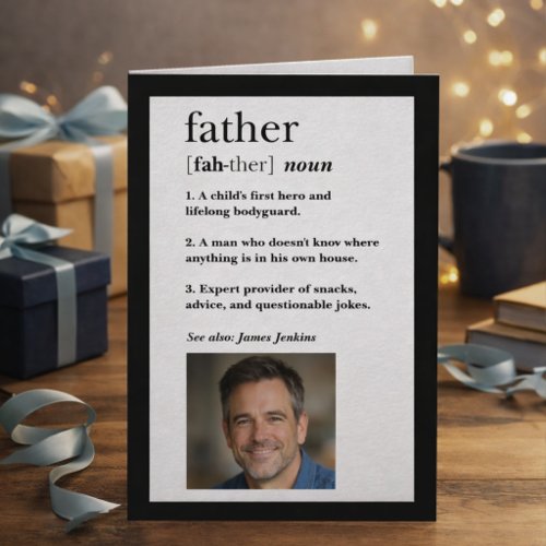Funny Father Definition and Photo Father’s Day  Card