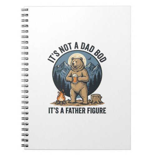 Funny Father Figure Bear Camping Vector Design_1 Notebook
