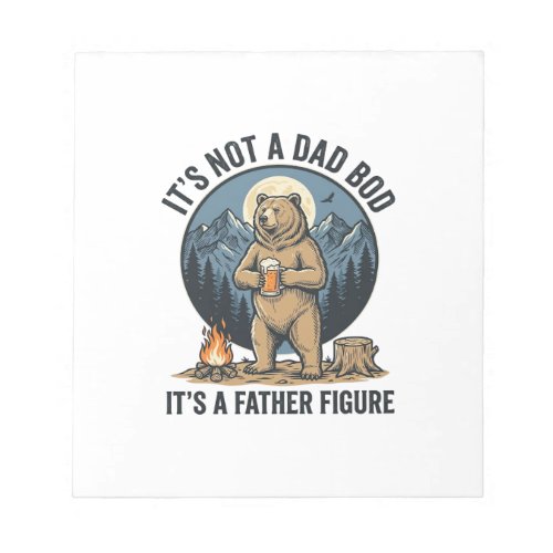 Funny Father Figure Bear Camping Vector Design_1 Notepad
