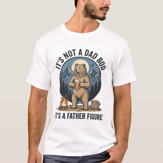 Funny Father Figure Bear Camping Vector Design_1 T-Shirt (Front)