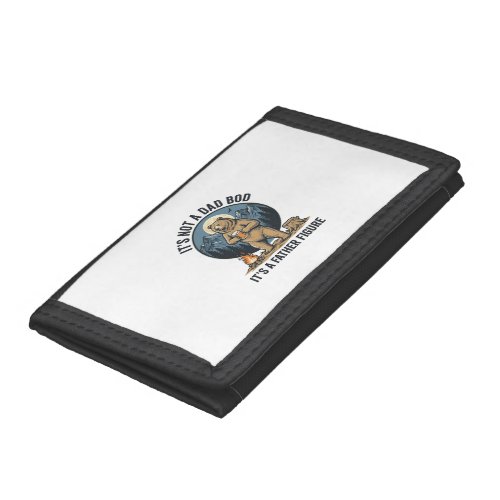Funny Father Figure Bear Camping Vector Design_1 Trifold Wallet