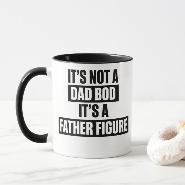Funny Father Figure Dad Bod Coffee Mug Gift (With Donut)