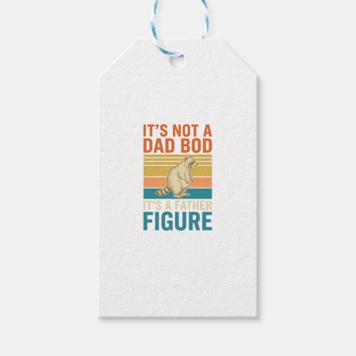 Funny Father Figure Raccoon Vintage Shirt Design_1 Gift Tags
