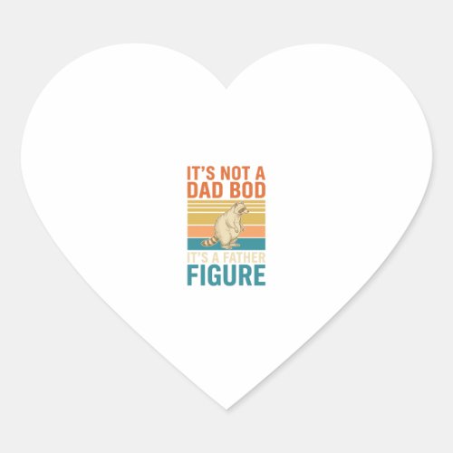 Funny Father Figure Raccoon Vintage Shirt Design_1 Heart Sticker
