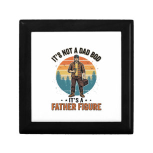 Funny Father Figure Vintage Dad Humor Shirt Design Gift Box