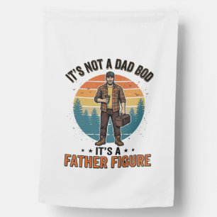 Funny Father Figure Vintage Dad Humor Shirt Design House Flag