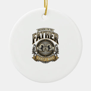 Funny Father Fist Bump Vintage Engraving Shirt Des Ceramic Ornament