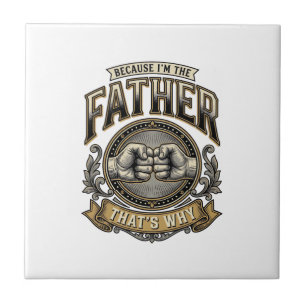 Funny Father Fist Bump Vintage Engraving Shirt Des Ceramic Tile