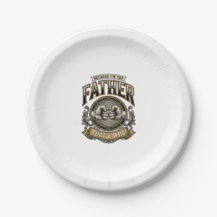 Funny Father Fist Bump Vintage Engraving Shirt Des Paper Plates