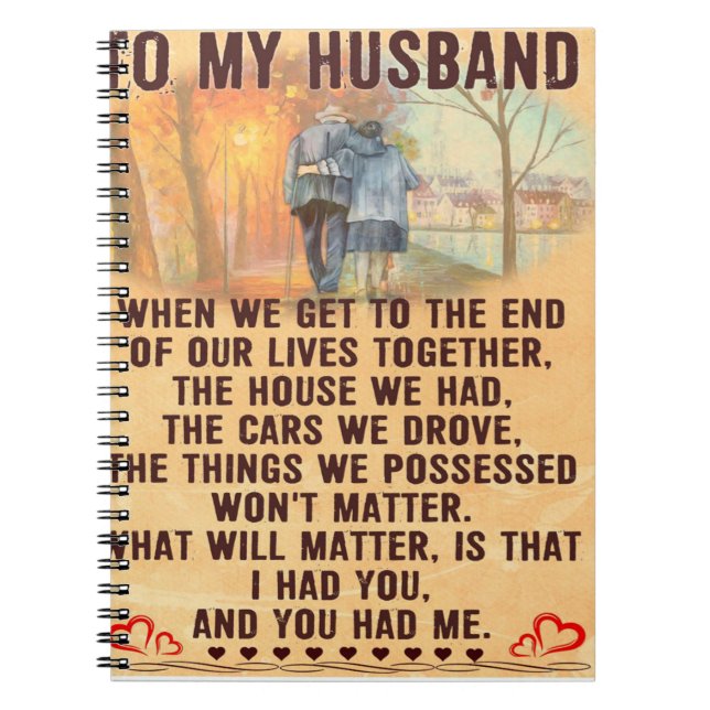 Funny Father Gift | To My Family Present Notebook (Front)