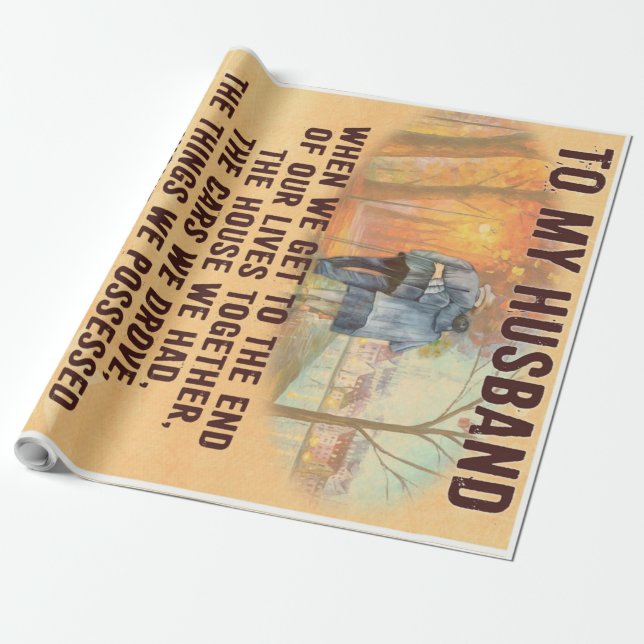 Funny Father Gift | To My Family Present Wrapping Paper (Unrolled)