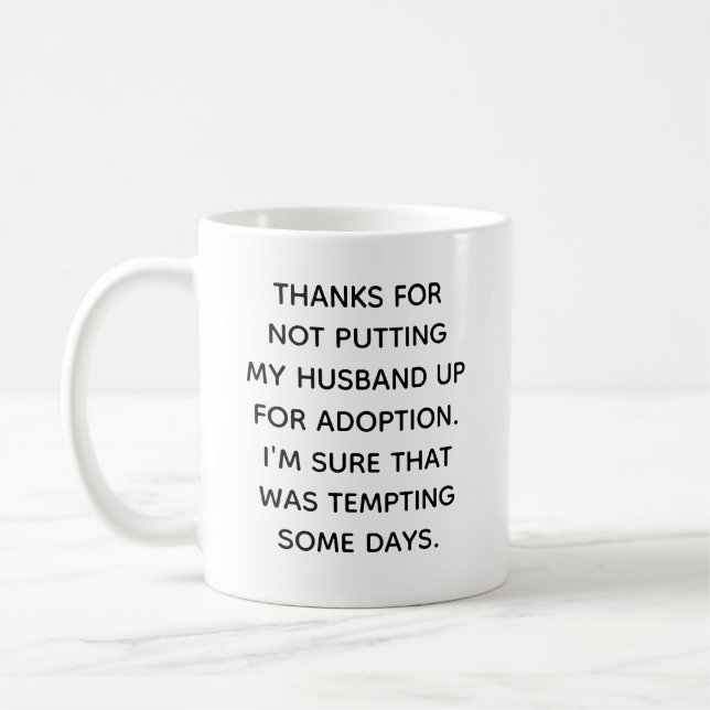 Funny Father of the Groom Wedding Parent Mug (Left)