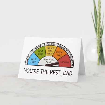 Funny Father’s Day Snoring Card