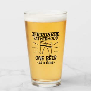 Funny Fatherhood Pint Glass