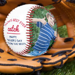 Funny Fathers Day 2 Photo Moms Best Ever Catch Baseball<br><div class="desc">Funny and personalized baseball for Father's Day from son or step son. The design can be customized to suit any occasion and the template is set up for you to add two of your favorite photos, edit the greeting and add your name and/or the year. The wording reads "mom's best...</div>