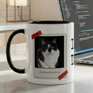 Funny Father's Day 2-Photo Polaroid Cat Dad Mug