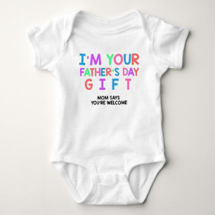 Funny Fathers Day Baby Girl Outfit Bodysuit