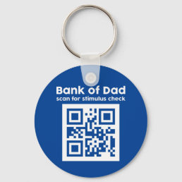 Funny Father&#39;s Day Bank Of Dad Stimulus Check Keychain
