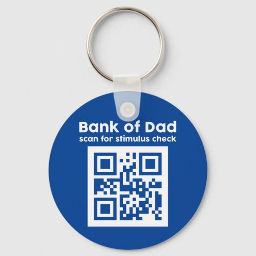 Funny Fathers Day Bank Of Dad Stimulus Check Keychain