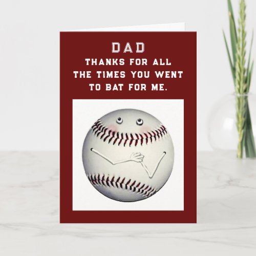 Funny Fathers Day Baseball Card