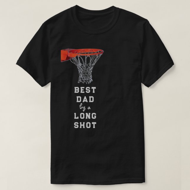 Funny Father's Day Basketball T-Shirt (Design Front)