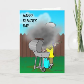 Funny Fathers Day - Bbq Card by timelesscreations at Zazzle