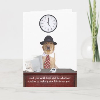 Funny Father's Day Card by myrtieshuman at Zazzle